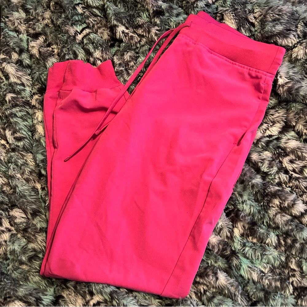 mandala scrubs hot pink jogger pants